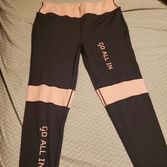 Pink and Black Go All In Yoga Pants XL - Picture 1 of 2